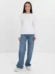 Белый лонгслив женский