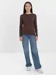Шоколадный лонгслив женский
