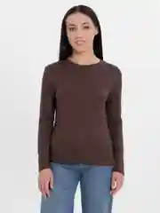 Шоколадный лонгслив женский