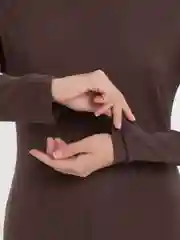Шоколадный лонгслив женский