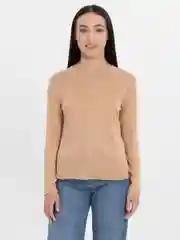 Бежевый лонгслив женский