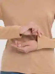 Бежевый лонгслив женский
