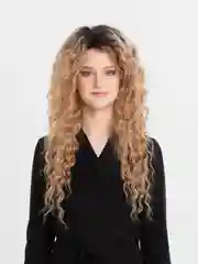 Медный парик длинный кудрявый
