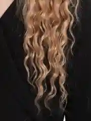Медный парик длинный кудрявый