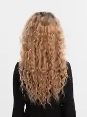 Медный парик длинный кудрявый