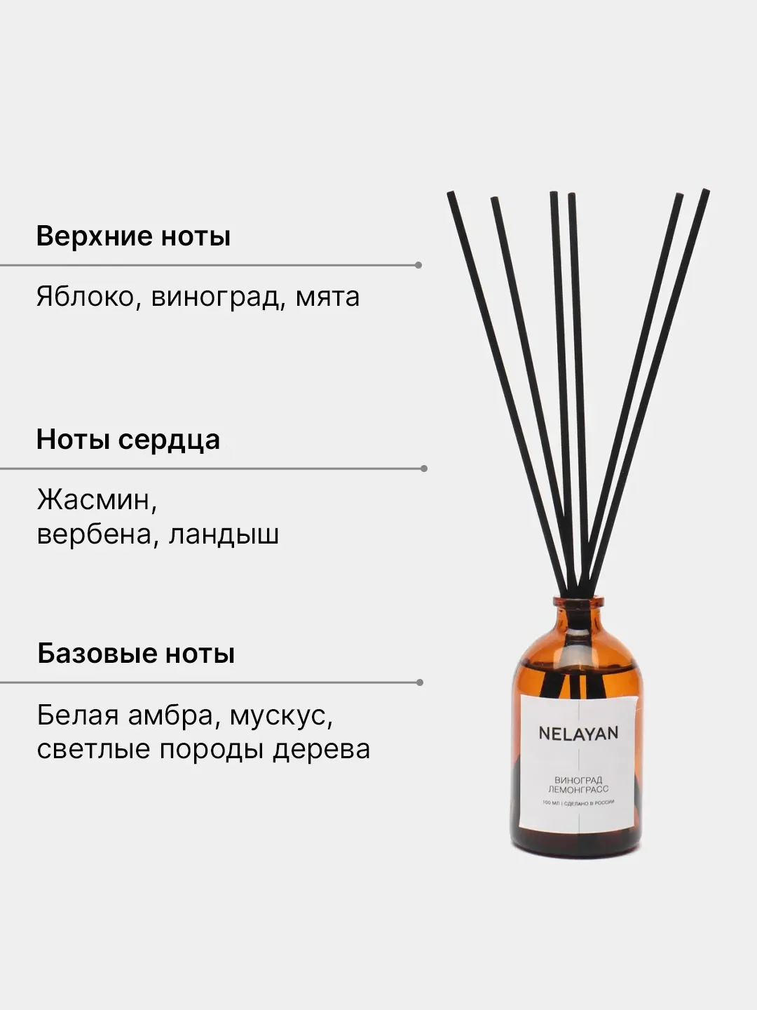 Ароматический диффузор для дома Nelayan, с палочками, в подарочном тубусе