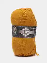 Пряжа Alize Superlana Midi, 100гр, 170м, 25% Шерсть - 75% Aкрил, 2 шафран, 5 штук