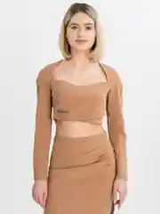Бежевый костюм женский классический, деловой