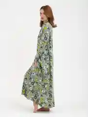 Лесной зеленый платье мусульманское женское длинное в пол, макси, Lilians