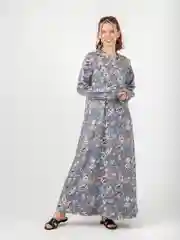 Серый платье мусульманское женское длинное в пол, макси, Lilians