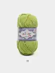 Оливковый пряжа плюшевая Alize Velluto, 100% микрополиэстер, 100г, 68м, плюшевая, велюровая веллюто
