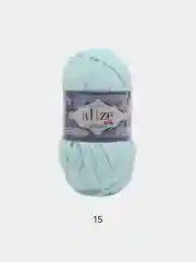 Бирюзовый пряжа плюшевая Alize Velluto, 100% микрополиэстер, 100г, 68м, плюшевая, велюровая веллюто