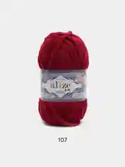 Вишнёвый пряжа плюшевая Alize Velluto, 100% микрополиэстер, 100г, 68м, плюшевая, велюровая веллюто