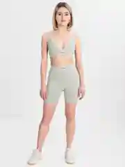 Мятный спортивный фитнес костюм для йоги, танцев и фитнеса, комплект женский: топ и велосипедки