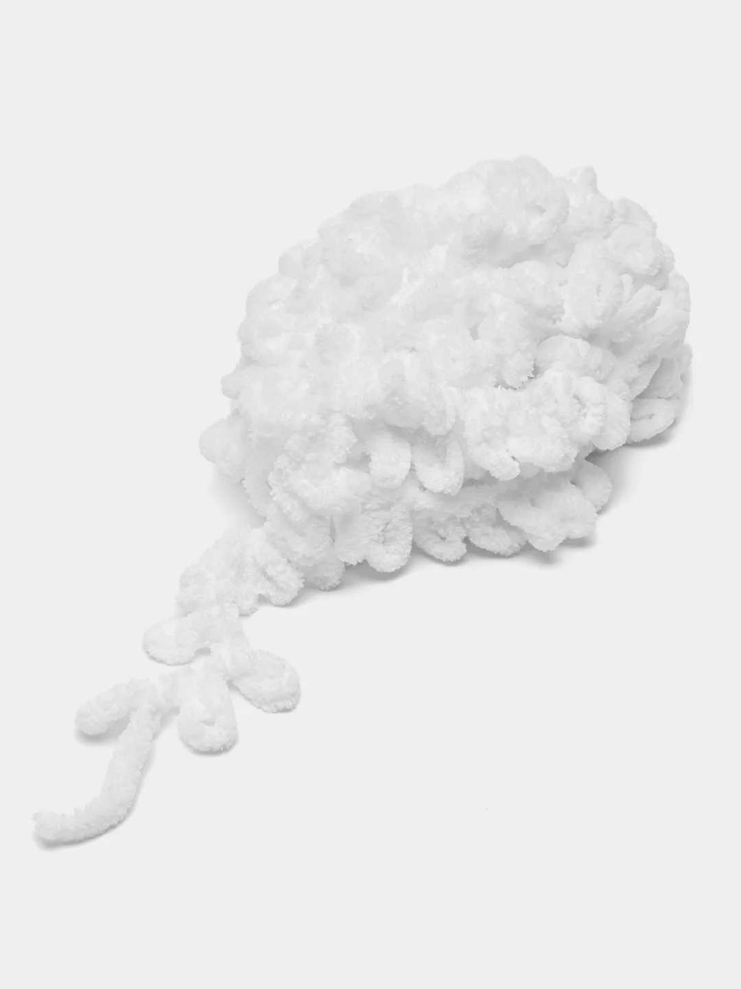 Пряжа Alize Puffy, 100 г, 9 м, 100% микрополиэстер, 55 белый, 5 штук