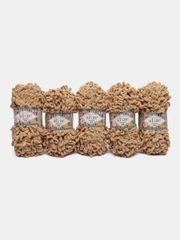 Пряжа Alize Puffy Fine, 100г, 14м, 100% микрополиэстер, 415 песочный, 5 штук