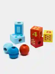 Деревянный конструктор Alatoys, конструктор-шнуровка, 35 деталей