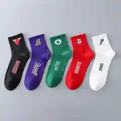 Мужские носки, носки баскетбольные, высокие, Лейкерс, Буллз, Селтикс, Спёрс, Рокетс