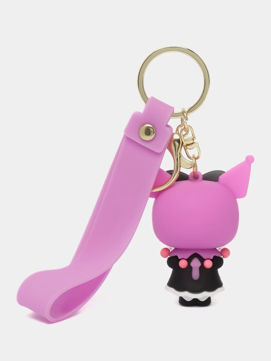 Аметистовый брелок на ключи, рюкзак или сумку Hello kitty, Kuromi, Sanrio