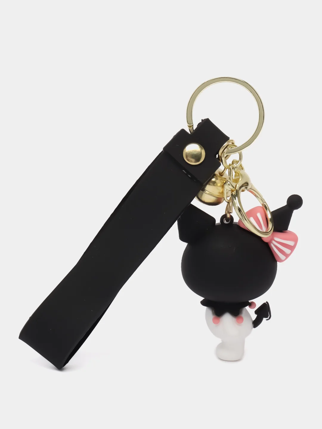 Белый брелок на ключи, рюкзак или сумку Hello kitty, Kuromi, Sanrio