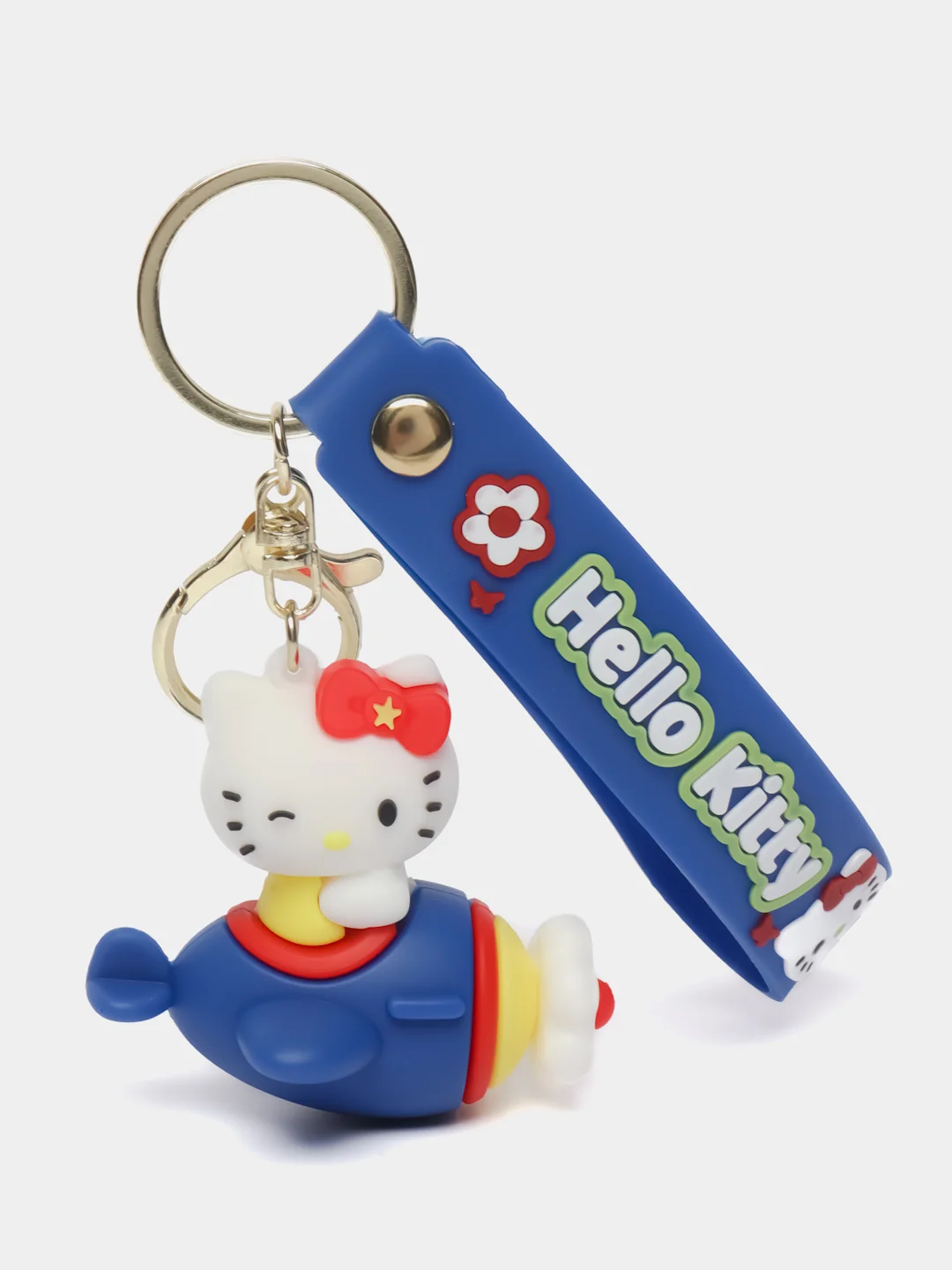 Светло-синий брелок на ключи, рюкзак или сумку Hello kitty, Kuromi, Sanrio