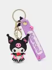 Сиреневый брелок на ключи, рюкзак или сумку Hello kitty, Kuromi, Sanrio