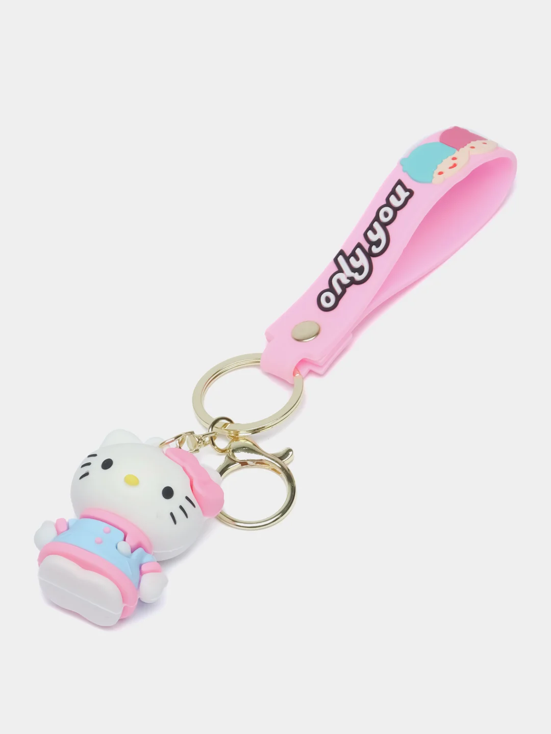 Тёмно-розовый брелок на ключи, рюкзак или сумку Hello kitty, Kuromi, Sanrio