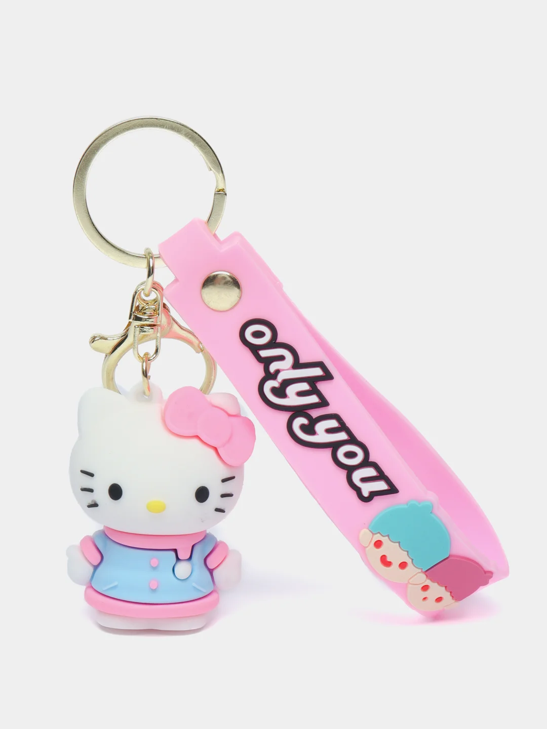 Тёмно-розовый брелок на ключи, рюкзак или сумку Hello kitty, Kuromi, Sanrio