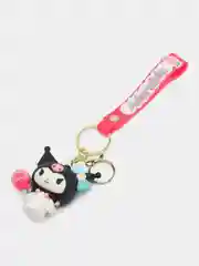 Черный брелок на ключи, рюкзак или сумку Hello kitty, Kuromi, Sanrio