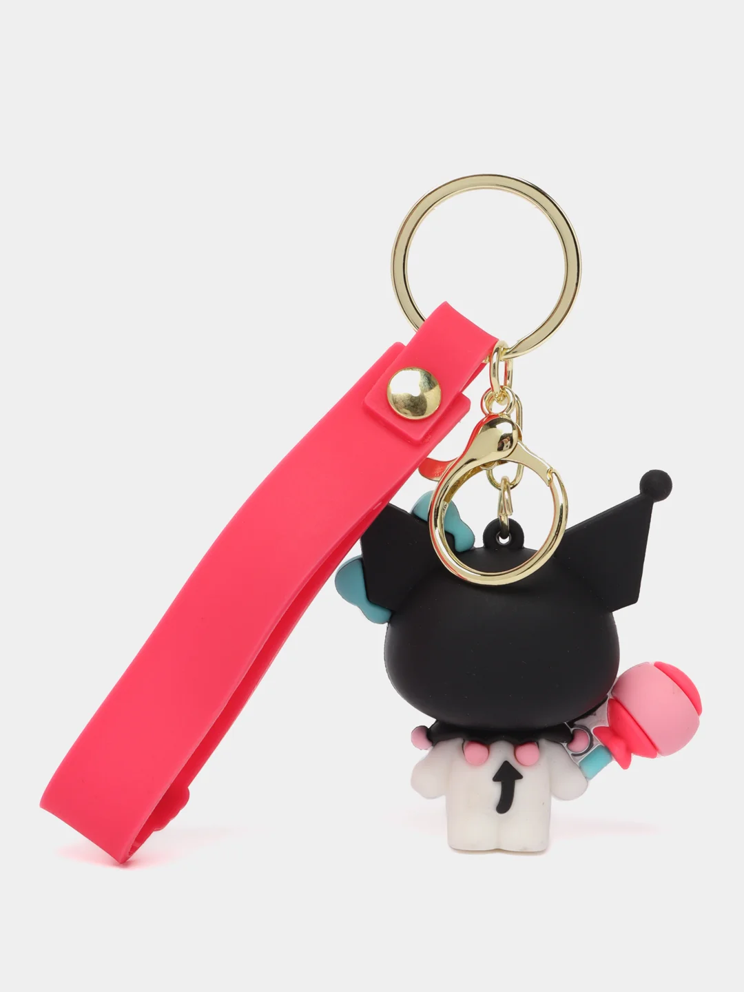 Черный брелок на ключи, рюкзак или сумку Hello kitty, Kuromi, Sanrio