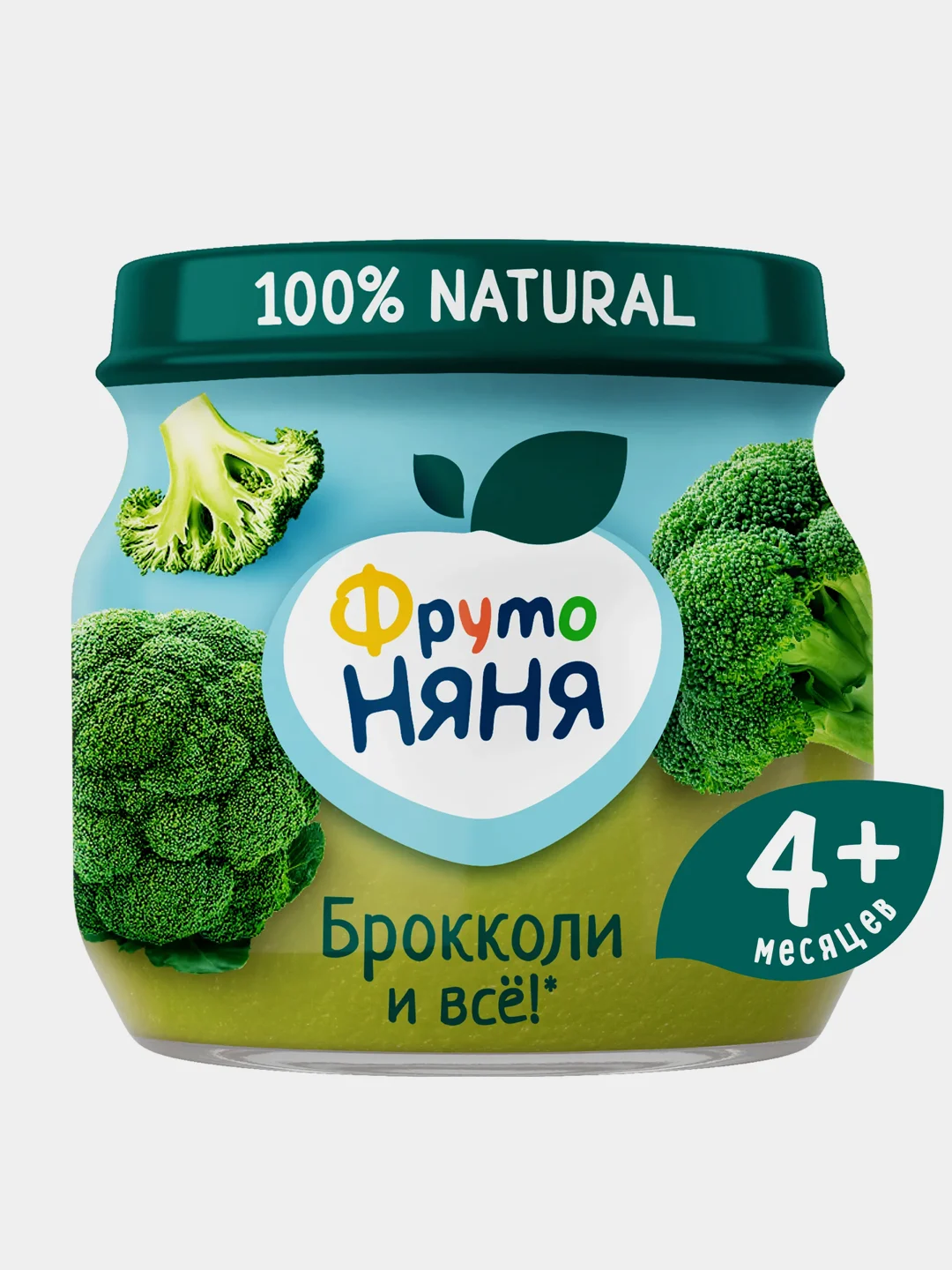 Пюре овощное ФрутоНяня с 4 месяцев, брокколи, 80 г, упак. 12 шт