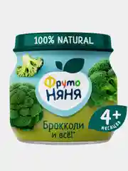 Пюре овощное ФрутоНяня с 4 месяцев, брокколи, 80 г, упак. 12 шт