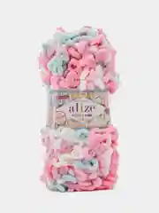 Пряжа Alize Puffy Fine Color, 100г, 14,5м, 100% микрополиэстер, 6377 секционный, 5 штук