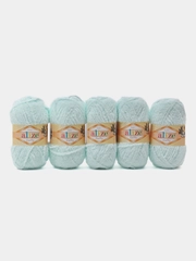 Пряжа Alize Softy, 50 г, 115 м, 100% микрополиэстер, 15 водяная зелень, 5 штук