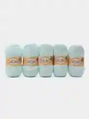 Пряжа Alize Softy, 50 г, 115 м, 100% микрополиэстер, 15 водяная зелень, 5 штук