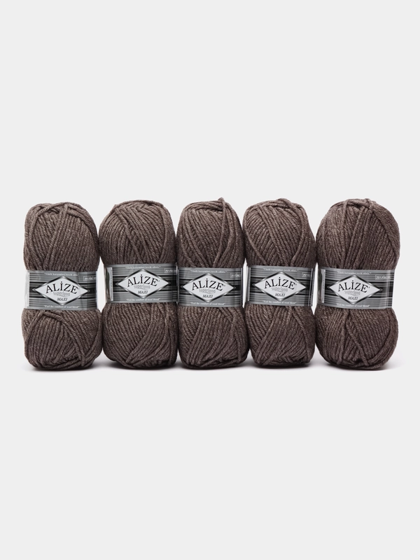 Пряжа Alize Superlana maxi, 100гр, 100м, 75% акрил, 25%шерсть, ТУ 240, 5 штук