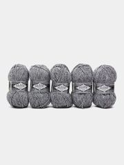 Пряжа Alize Superlana maxi 100гр, 100м, 75% акрил, 25%шерсть, ТУ 801 серый жаспе, 5 штук