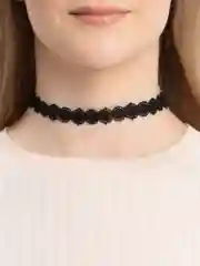 Серый металлик чокер на шею
