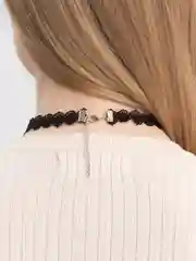 Серый металлик чокер на шею
