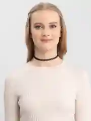 Серый металлик чокер на шею