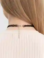 Серый металлик чокер на шею