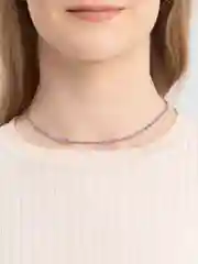 Аметистовый бусы чокер на шею циркон,шпинель