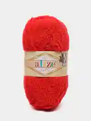 Пряжа Alize Softy, 50 г, 115 м, 100% микрополиэстер, 56 красный, 5 штук