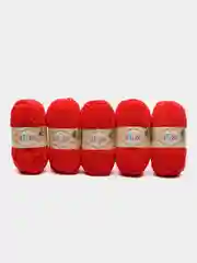 Пряжа Alize Softy, 50 г, 115 м, 100% микрополиэстер, 56 красный, 5 штук