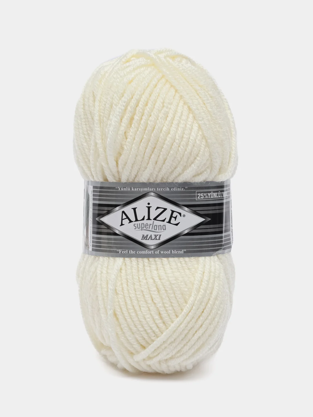 Пряжа ALIZE Superlana maxi, 100гр, 100м, 75% акрил, 25%шерсть, ТУ 62