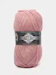 Пряжа Alize Superlana Midi, 100гр, 170м, 25% Шерсть - 75% Aкрил, 161 пудра, 5 штук