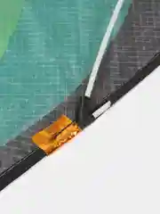 Черный змей воздушный, с пластиковой распоркой