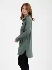 Зелёный хаки рубашка туника женская, Lilians
