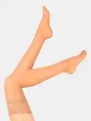 Бежевый капроновые чулки выше колена