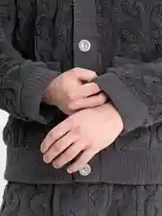 Серый теплый мужской домашний костюм